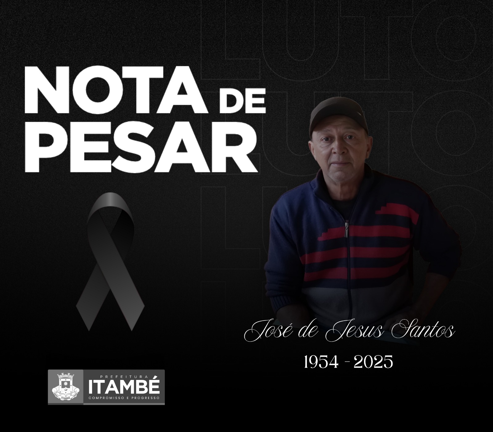 Nota de Pesar pelo falecimento de José de Jesus Santos