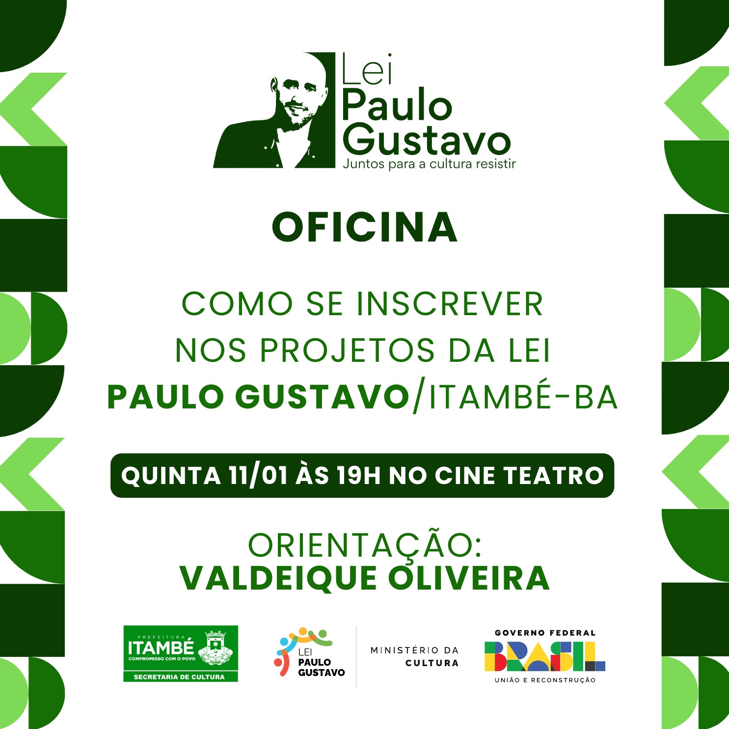 Oficina: Como se Inscrever nos Projetos da Lei Paulo Gustavo de Itambé