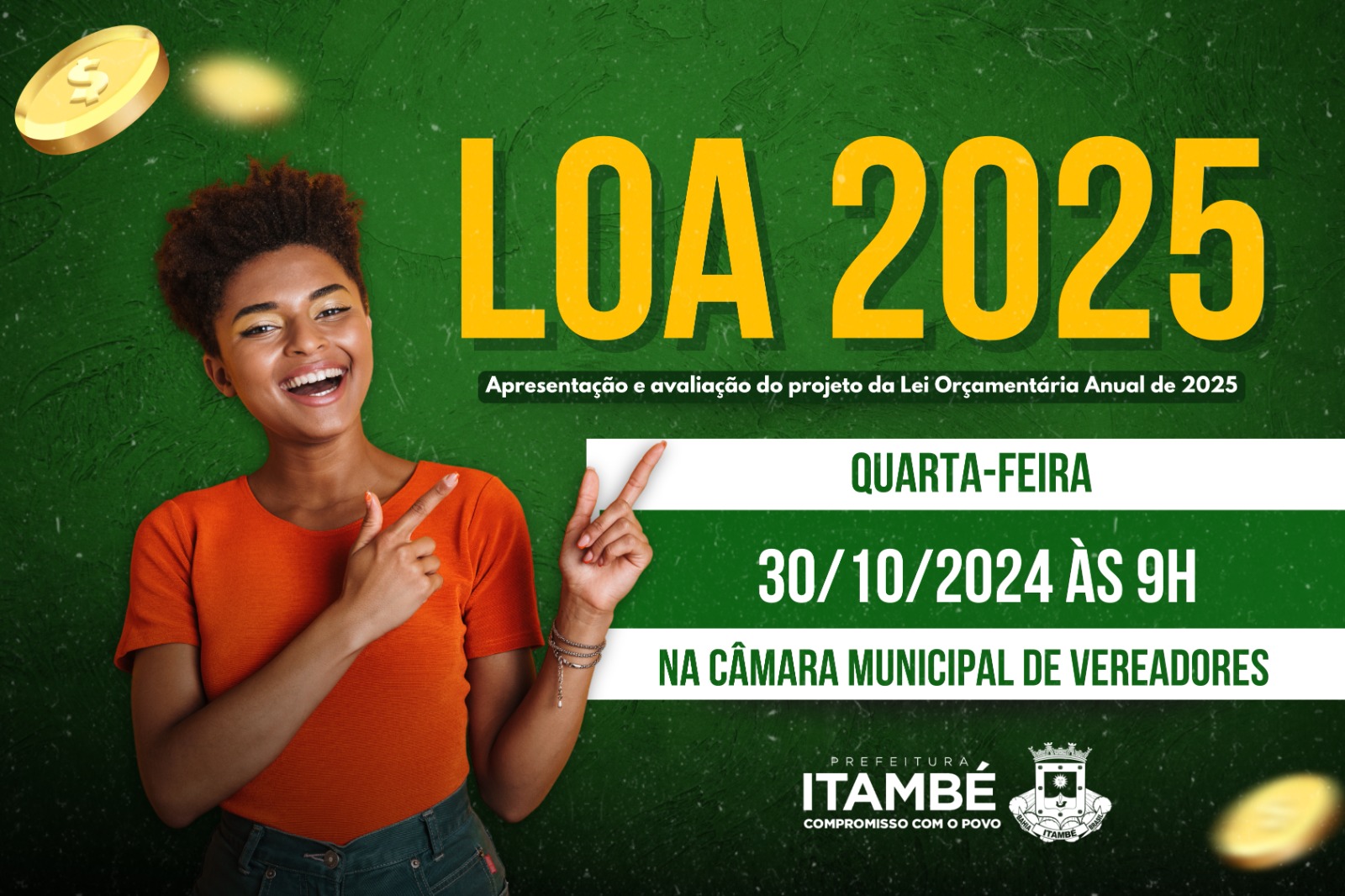 Prefeitura de Itambé vai realizar nesta quarta (30) apresentação e avaliação do Projeto da LOA 2025
