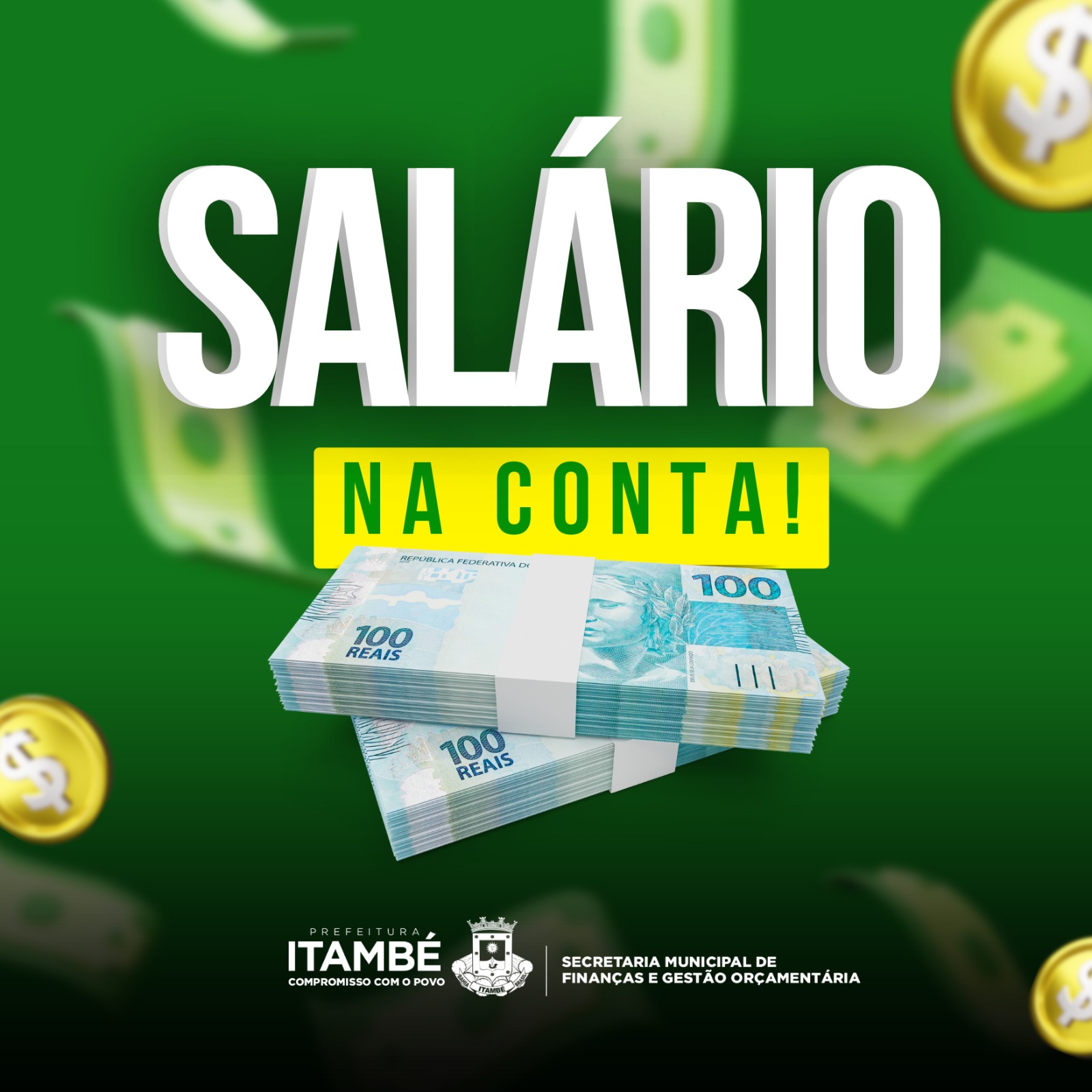 Prefeitura de Itambé antecipa salário de março de todos os servidores