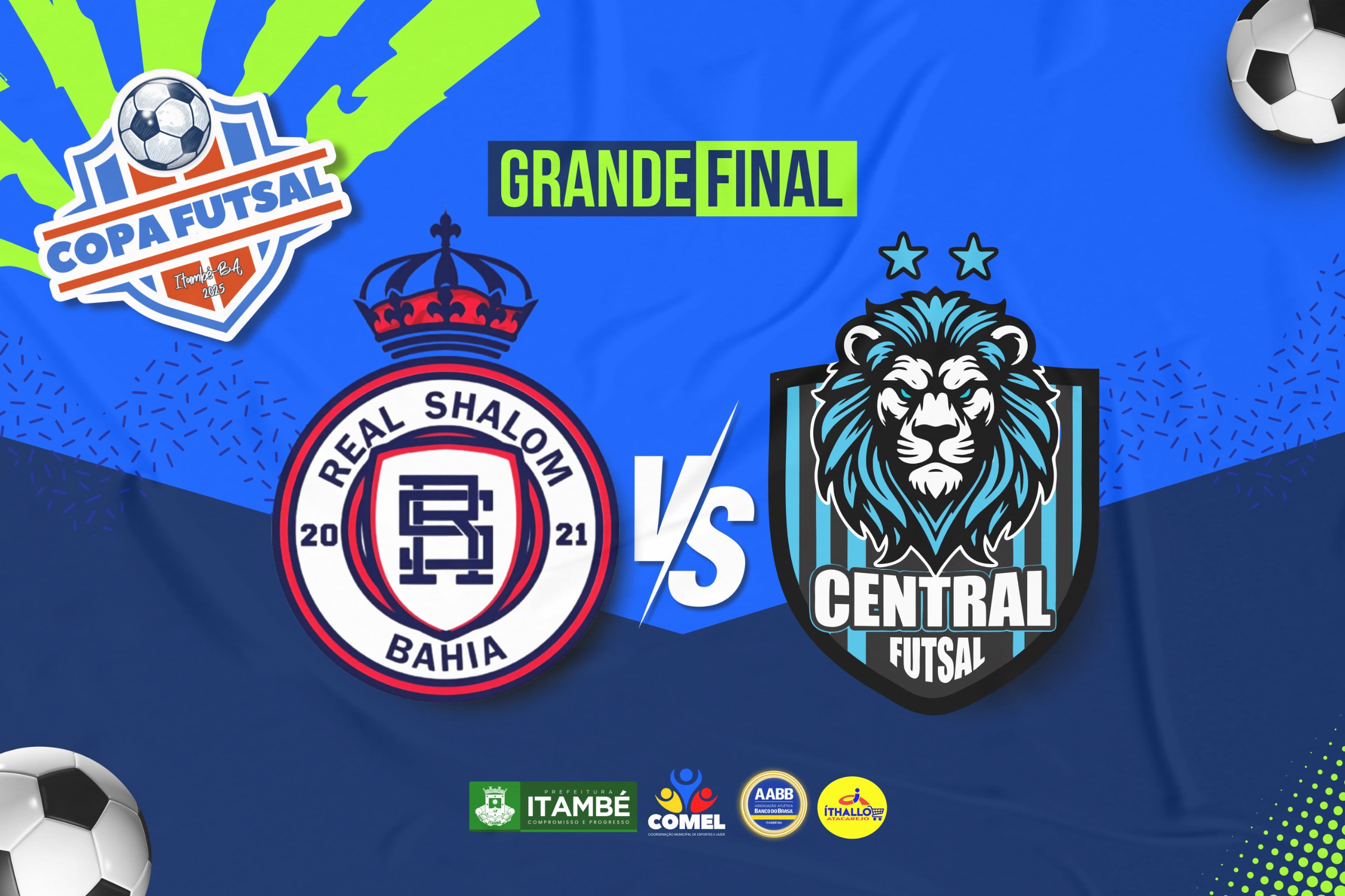 Real Shalom e Central disputam título em final da Copa Futsal 2025