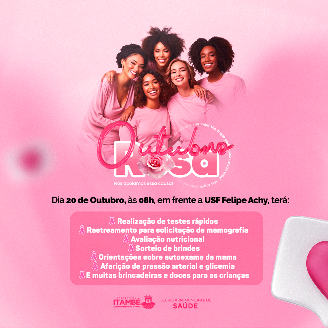 USF Felipe Achy vai promover nesta sexta-feira (20) ação alusiva ao Outubro Rosa