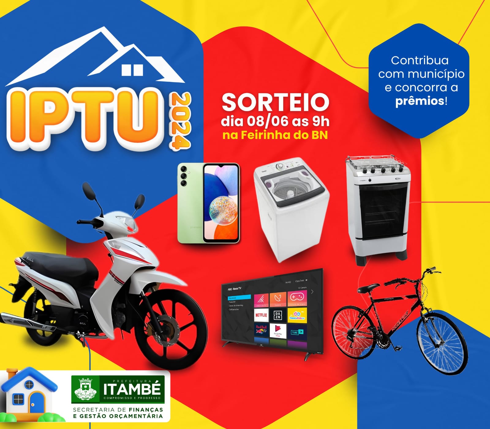 Prefeitura de Itambé realiza Campanha IPTU Premiado com sorteio no dia 08 de junho