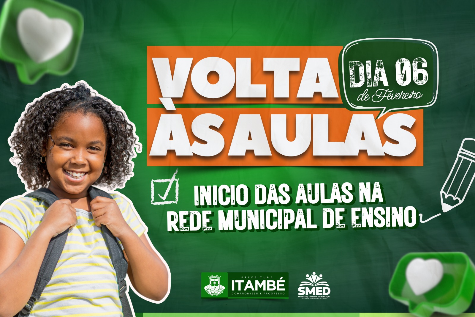 Rede Municipal de Itambé retoma aulas em 6 de fevereiro com planejamento e acolhimento da Secretaria de Educação