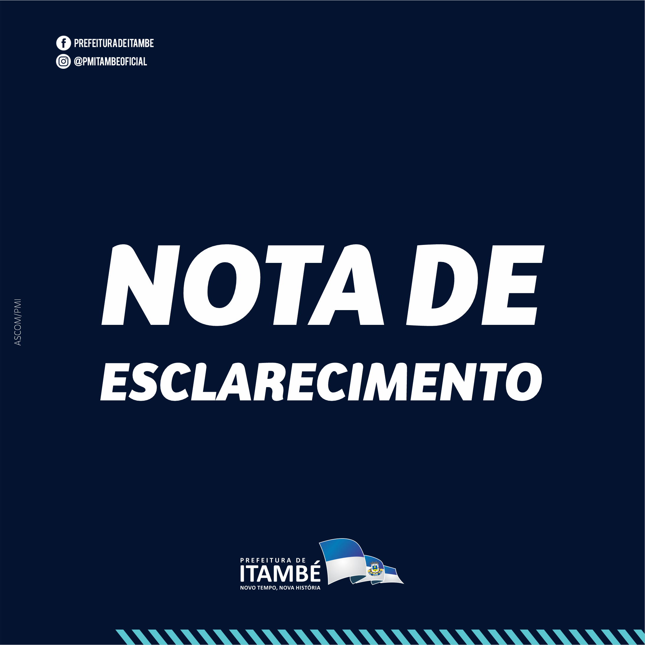 NOTA DE ESCLARECIMENTO - SECRETARIA DE EDUCAÇÃO