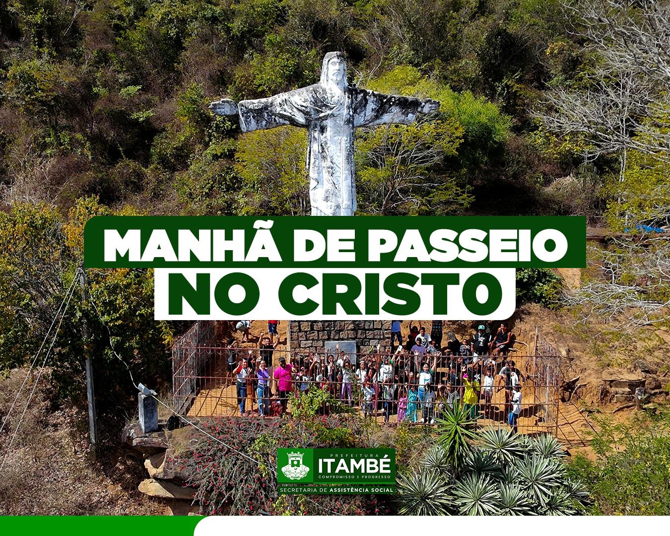 Crianças do serviço de convivência participam de tour cultural pelos pontos turísticos de Itambé