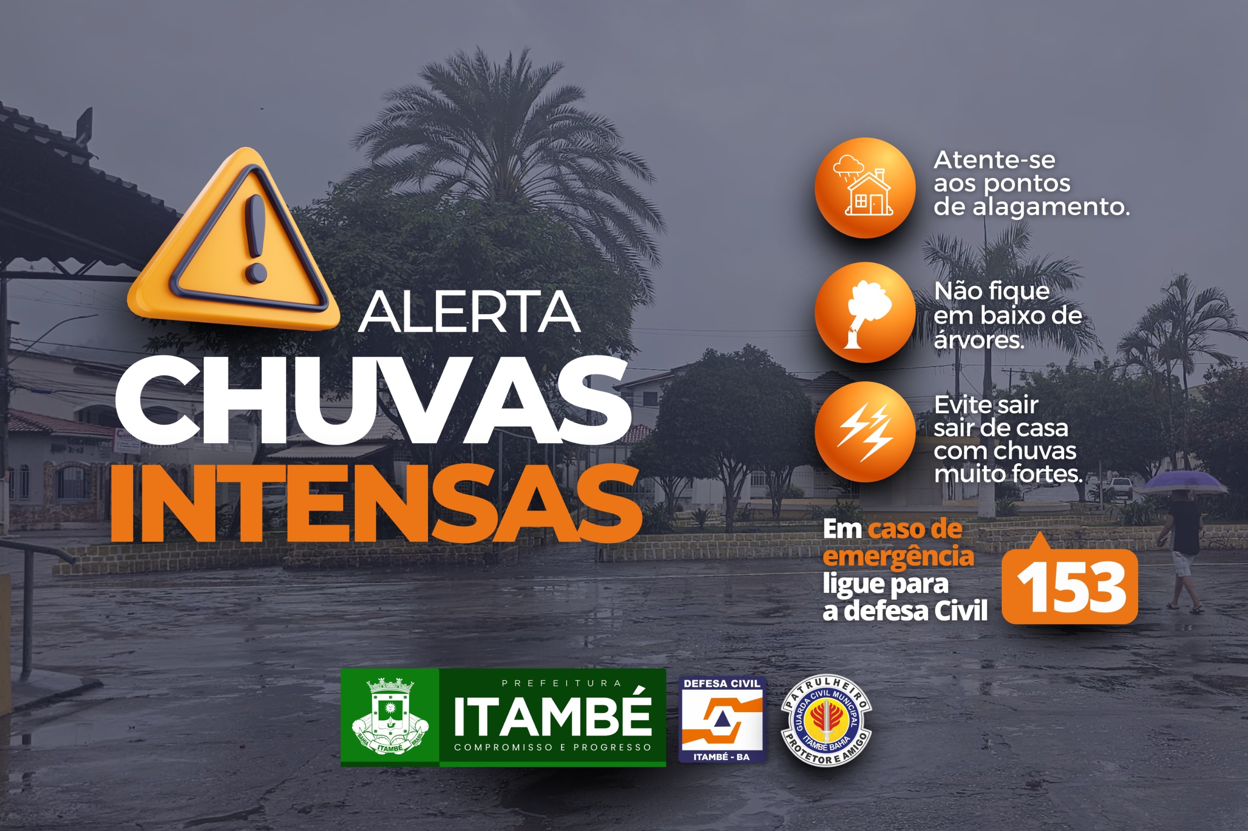 Chuvas intensas colocam Defesa Civil de Itambé em estado de alerta