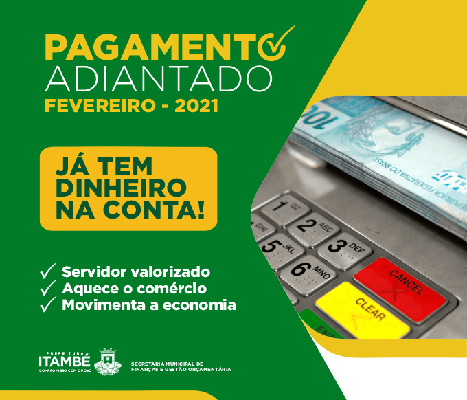 Prefeitura de Itambé antecipa pagamento da folha de fevereiro